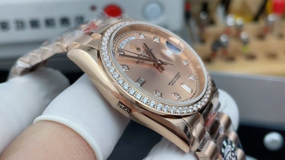 [Superclone] Rolex Day-Date 36mm Rosé – Colour Dial President 128345RBR view 6