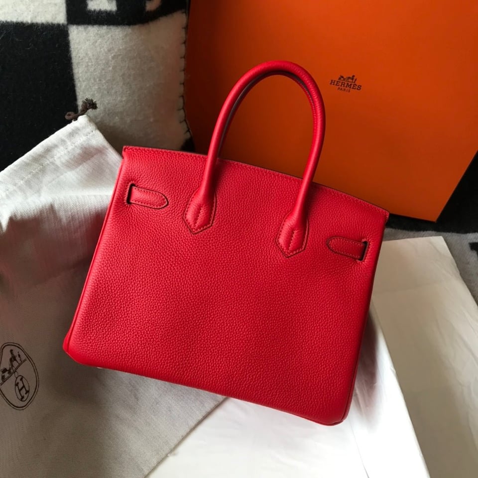 Hermes Birkin 35Cm Red Togo Leather Gold Hardware view 5