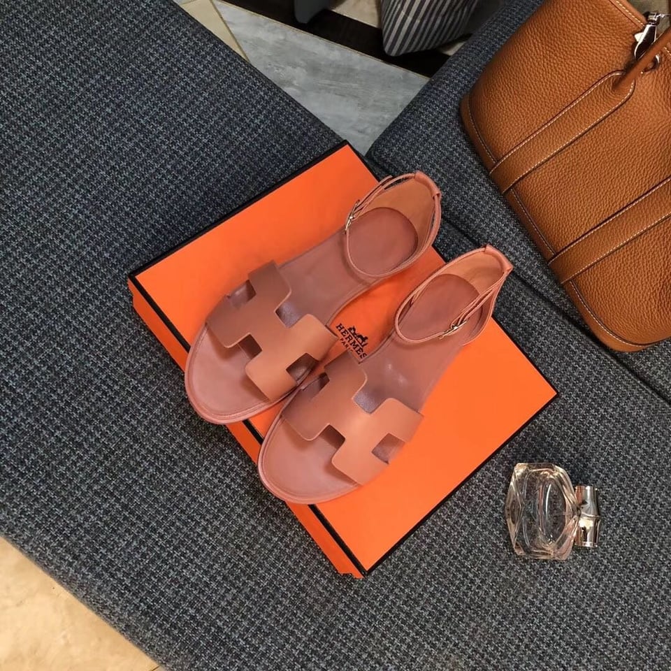 Hermes Santorini Sandal Pink view 6