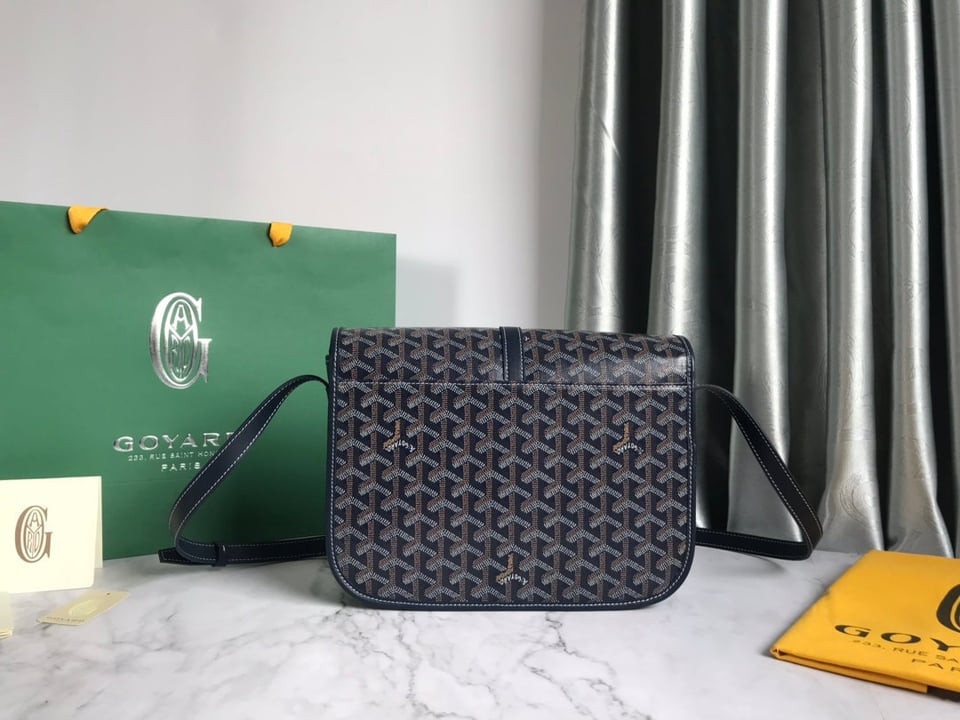 Goyard Belvedere Mm Bag 28Cm Navy Blue Canvas view 4