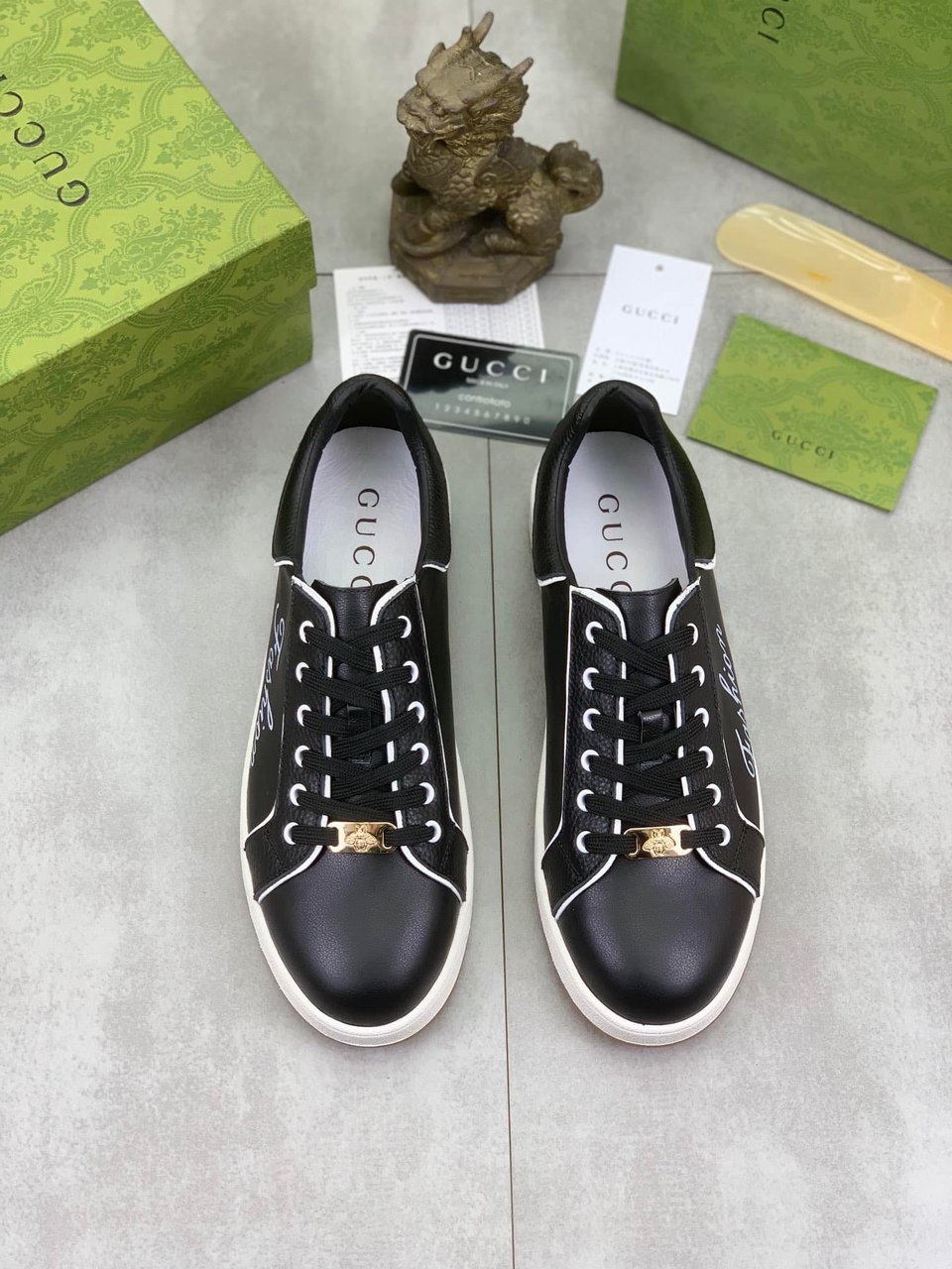 Gucci Classic Fashion Sneaker With Edge Black view 7