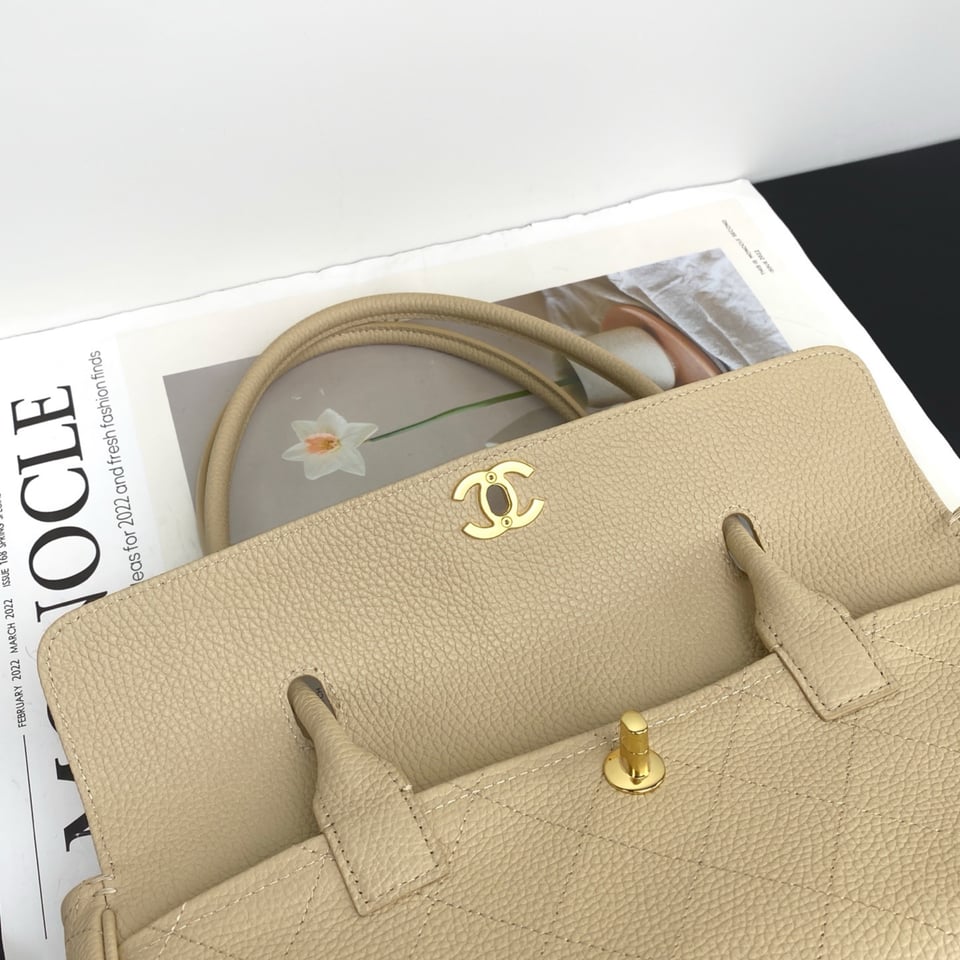 Chanel Urban Essential Tote Light Beige Caviar Gold Hardware 30cm/11.8in view 8