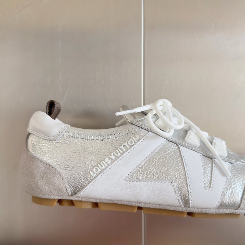 Louis Vuitton Sneakerina Silver White – Women’s Slim Sneakers view 8