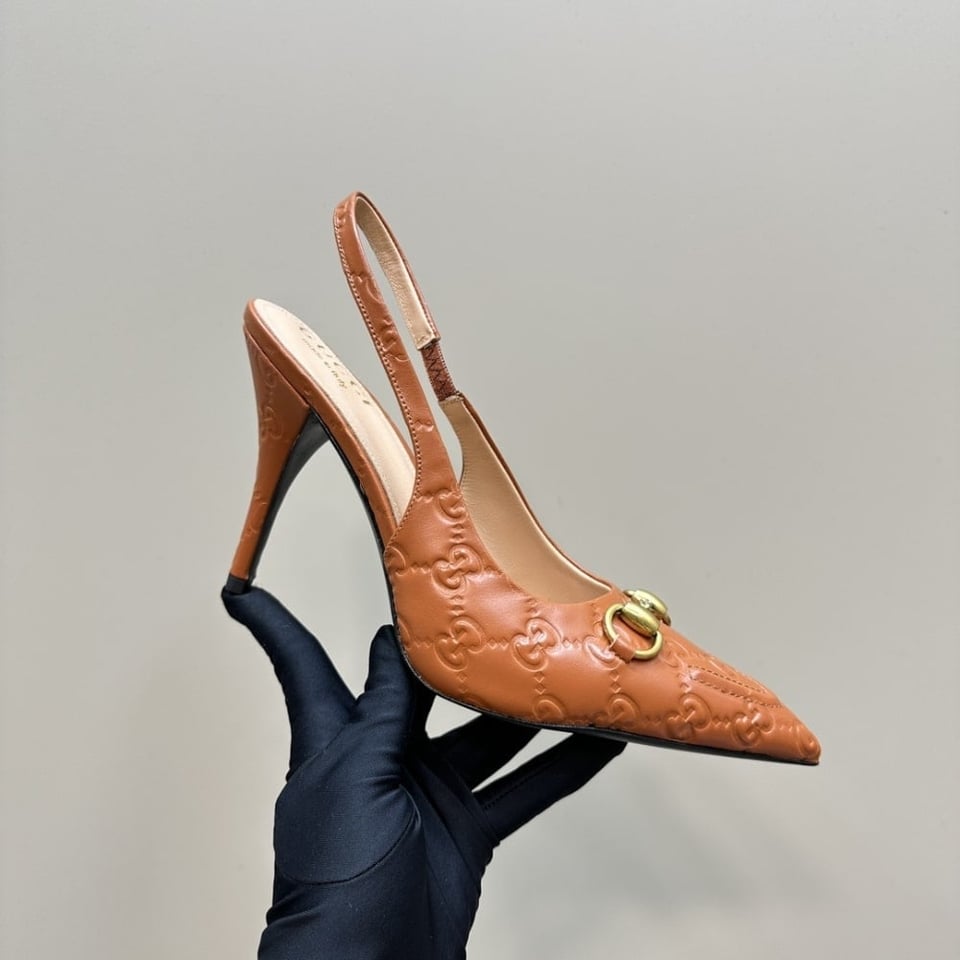 Gucci Women’S Horsebit Pump Gg Leather Light Brown view 6