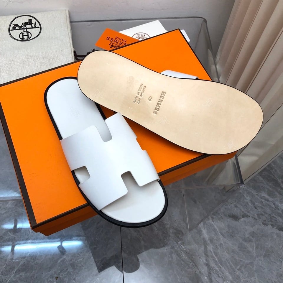 Hermes Izmir Sandal White view 4