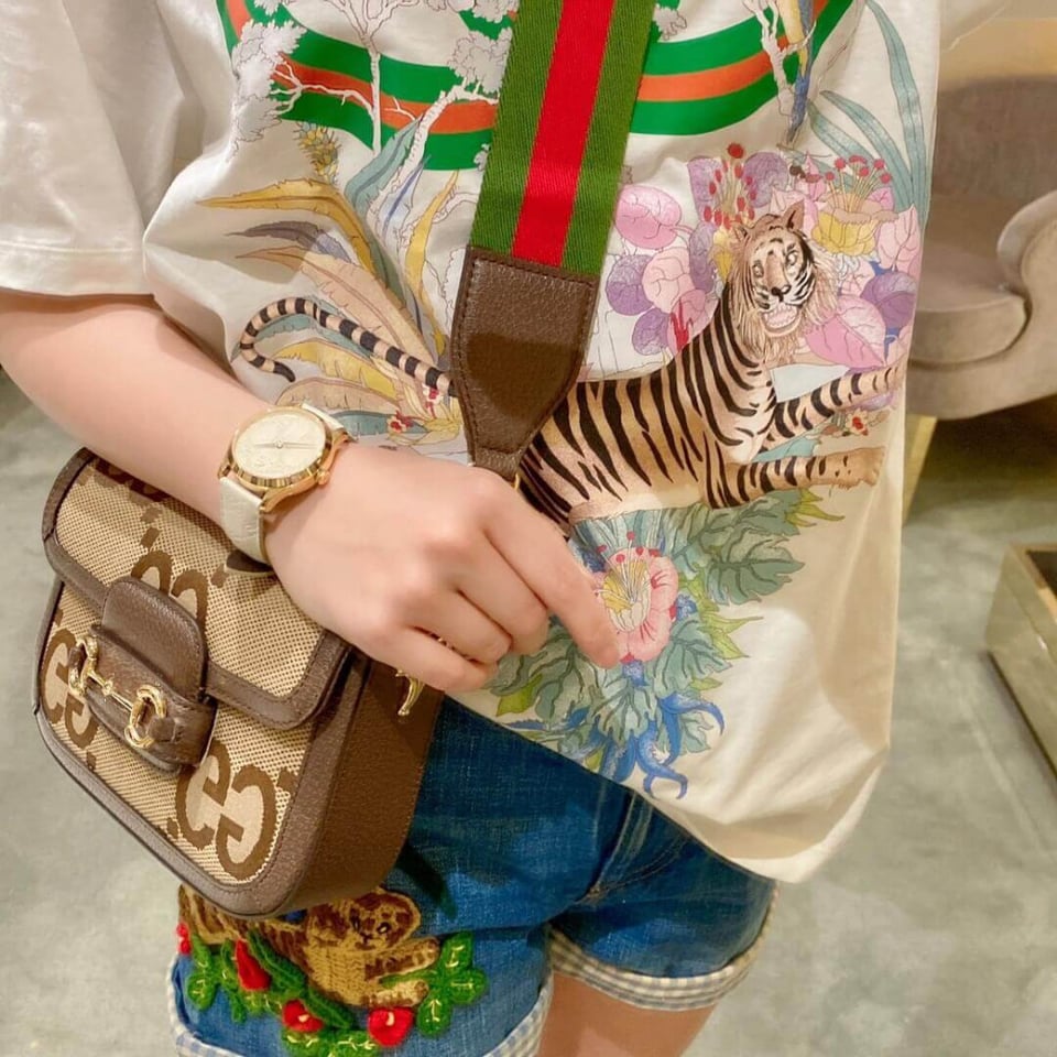 Gucci Horsebit 1955 Jumbo GG Mini Bag view 6