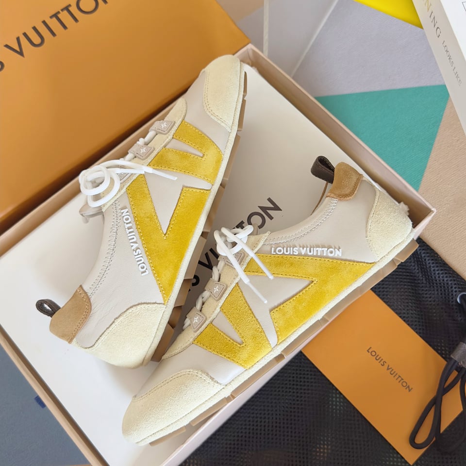 Louis Vuitton Sneakerina Yellow Beige – Women’s Ballet-Inspired Slim Sneakers view 5