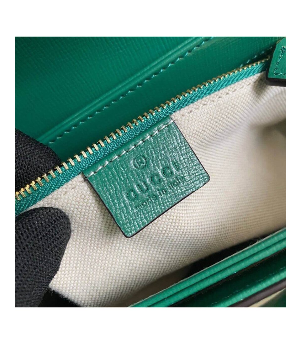 Gucci Horsebit 1955 Small Shoulder Bag Green Leather view 12