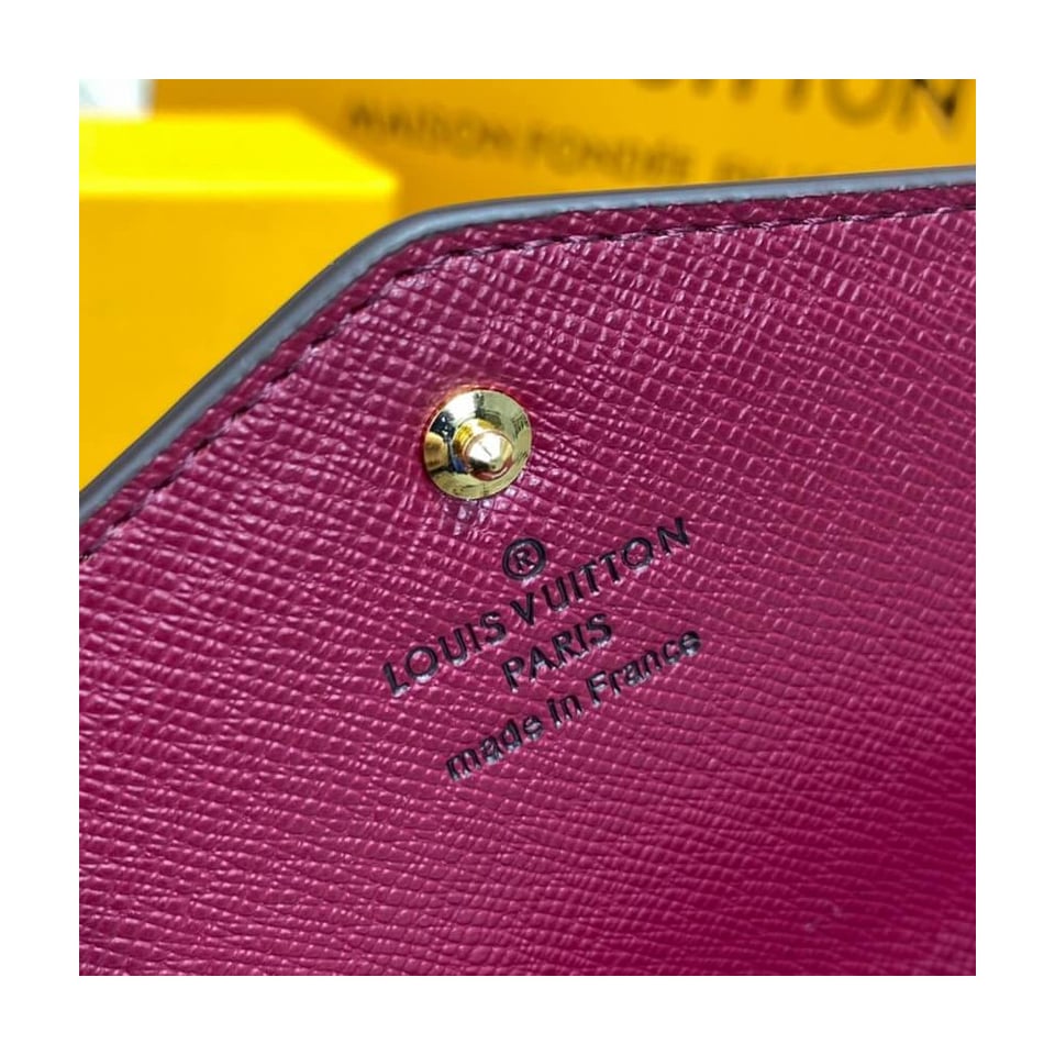 Louis Vuitton Monogram Cavas Sarah Wallet Fuchsia view 10