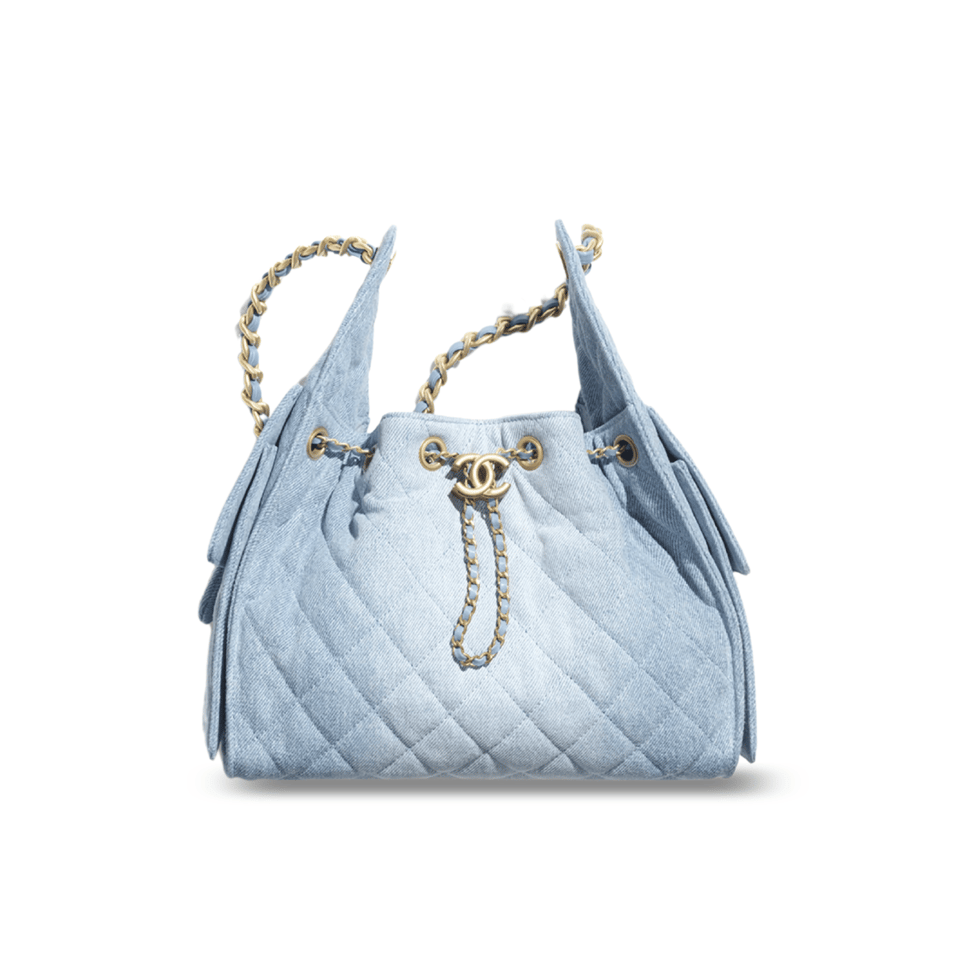Chanel 25 Small Handbag Crossbody Bag Blue 30cm view 2