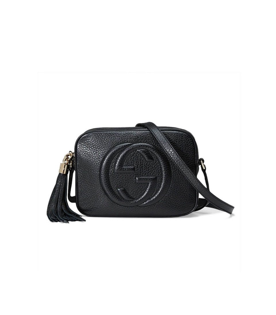 Gucci Soho Small Leather Disco Bag Black view 2