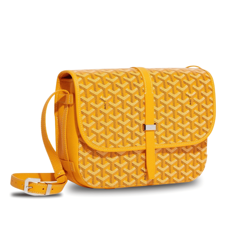 Goyard Belvedere Mm Bag 28Cm Yellow Canvas
