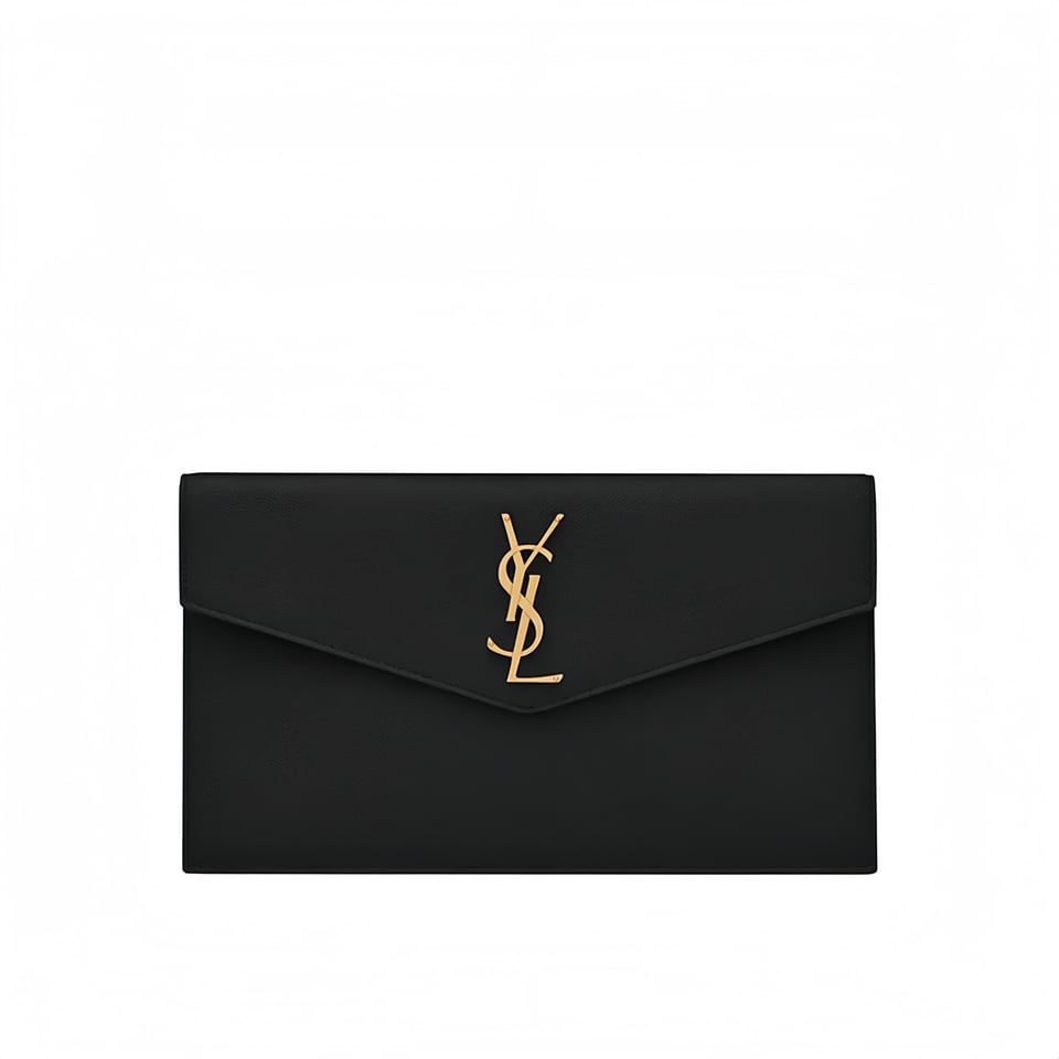 Saint Laurent Uptown Pouch In Grain De Poudre Embossed Leather