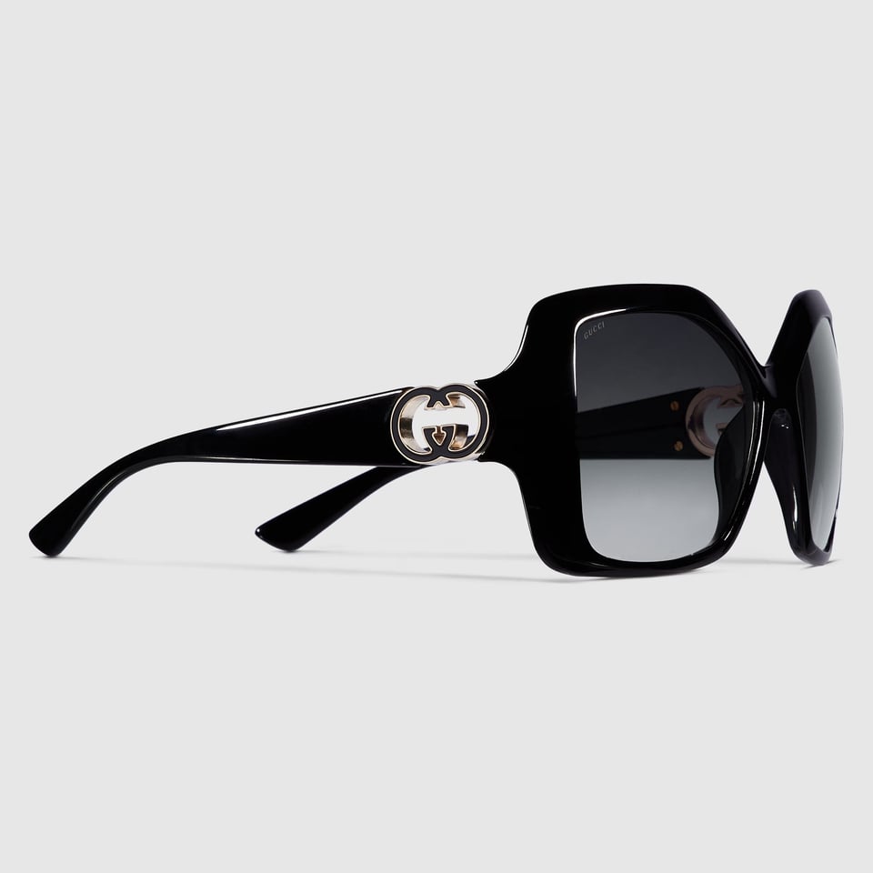 Gucci Variation Black Square Frame Sunglasses GG2015S view 3