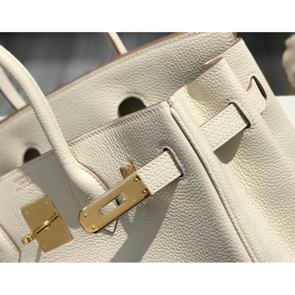 Hermès Birkin 30 White Togo Leather with Gold Hardware 30cm view 9