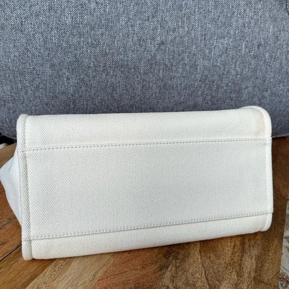 Chanel Deauville Shopping Small Tote 35Cm Mixed Fabric Calfskin White view 10