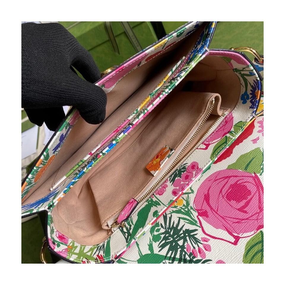 Gucci Horsebit 1955 Small Bag in Ken Scott Print view 9