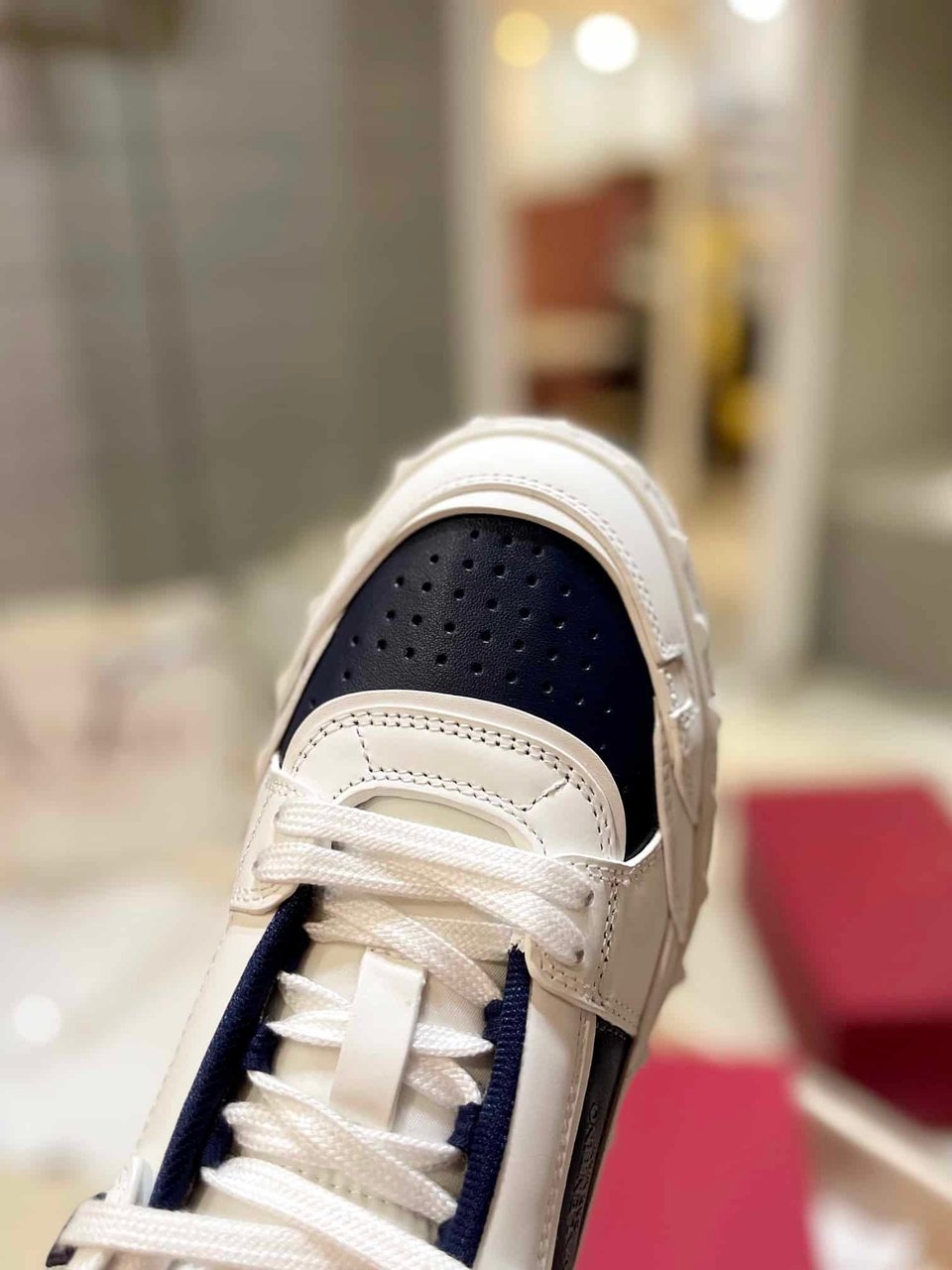 Valentino Garavani Freedots Low Top Sneaker In Calfskin Blue 4Y2S0H43Rdg Fc6 view 7