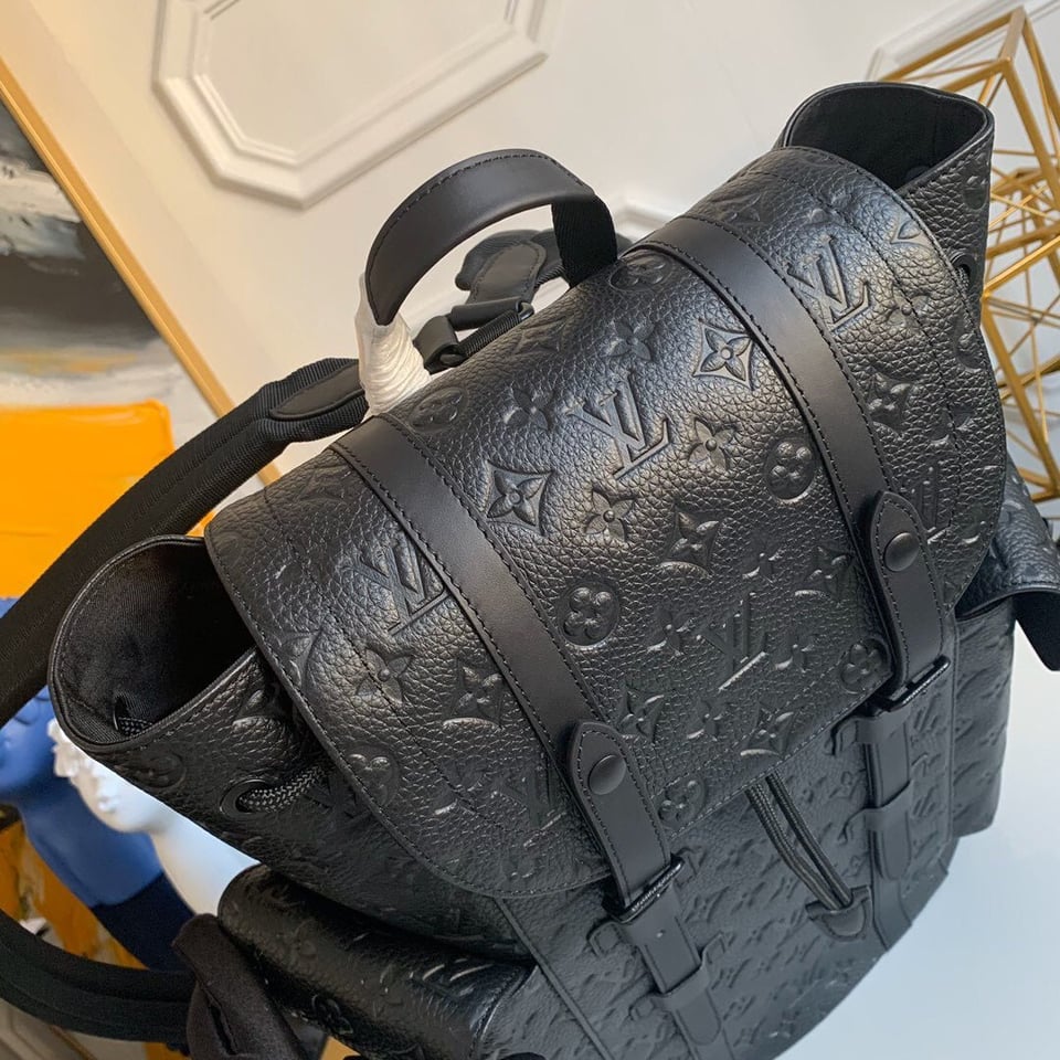 Louis Vuitton Christopher Backpack Mm Taurillon Monogram Black M55699 view 11