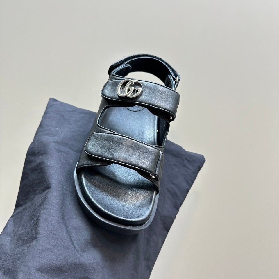Gucci Double G Sandal Black 771578 Bko00 1000 view 4