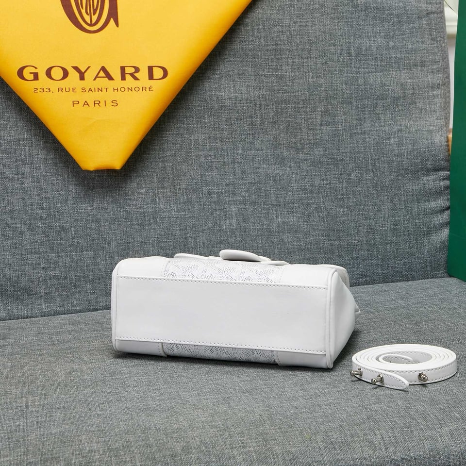 Goyard Saigon Souple Mini Bag White Canvas 20cm view 7