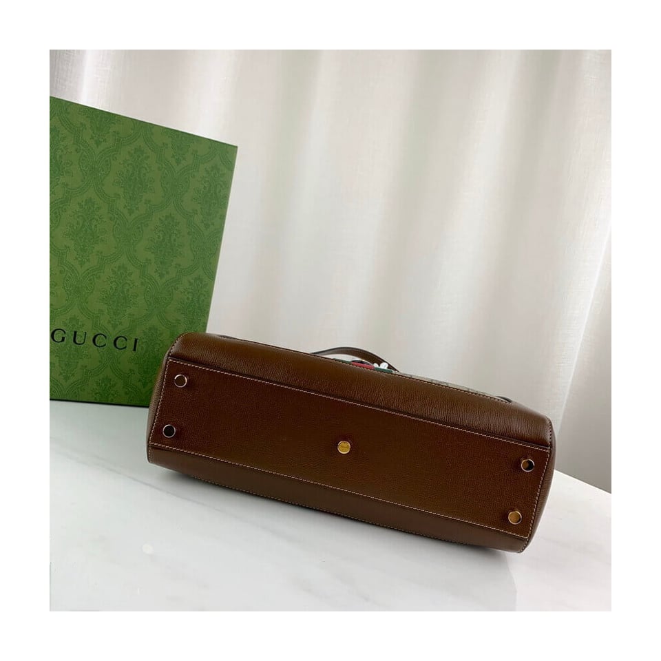 Gucci Jackie 1961 Medium Tote Bag in GG Supreme 30cm view 10