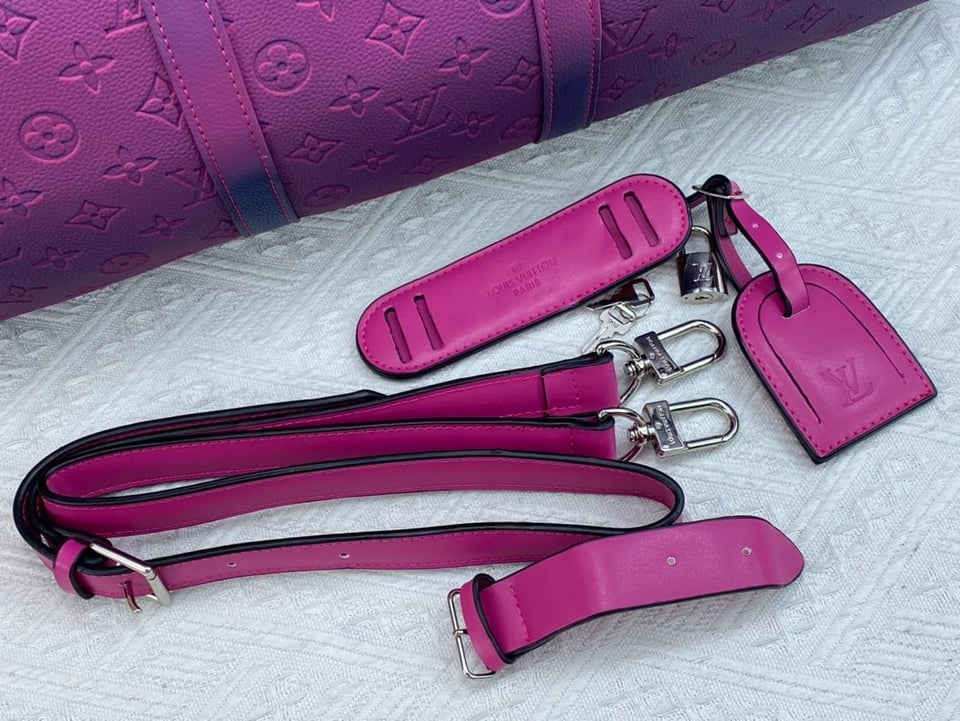 Louis Vuitton Keepall Bandouliere 50Cm Blue And Pink view 8