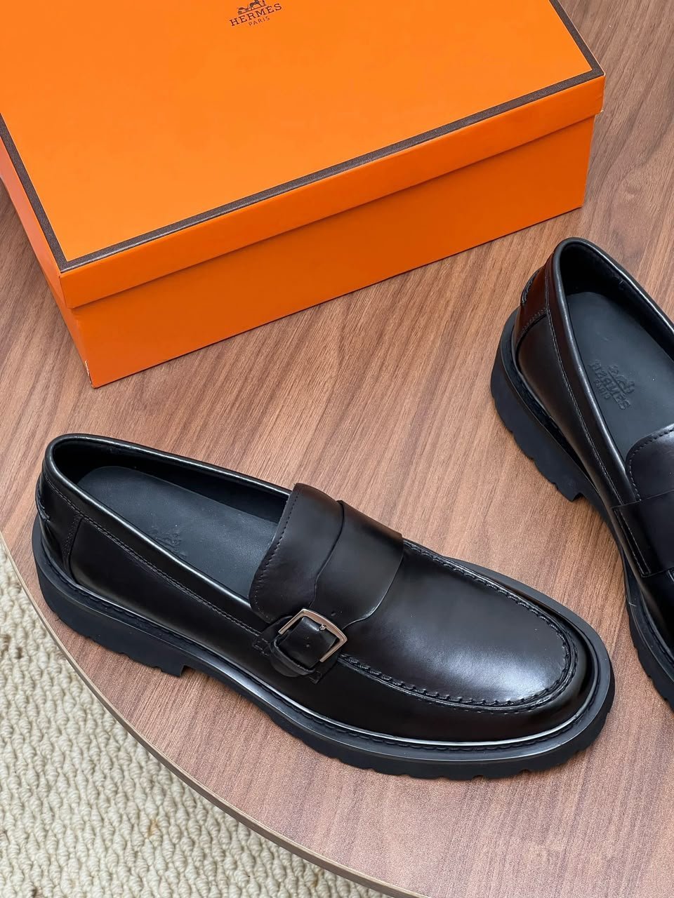 Hermes Maxime Loafer Noir Color Calfskin H261977ZA01390 view 7