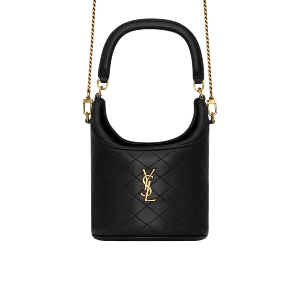 Saint Laurent Gaby Bucket Bag In Black 18Cm
