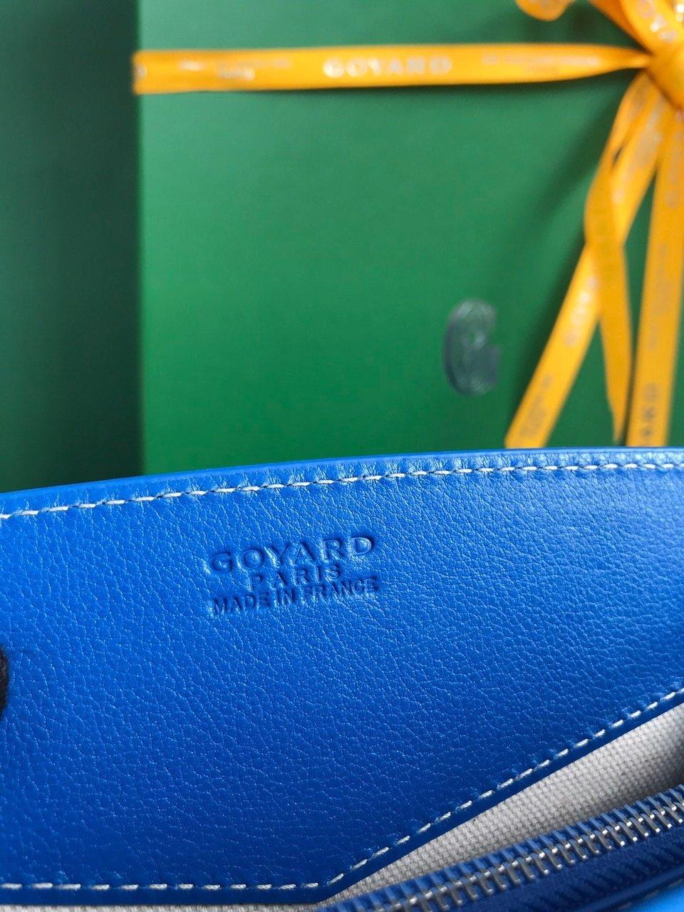 Goyard Rouette Structuré Mini Bag 21 Sapphire Blue Goyardine Canvas And Calfskin view 4
