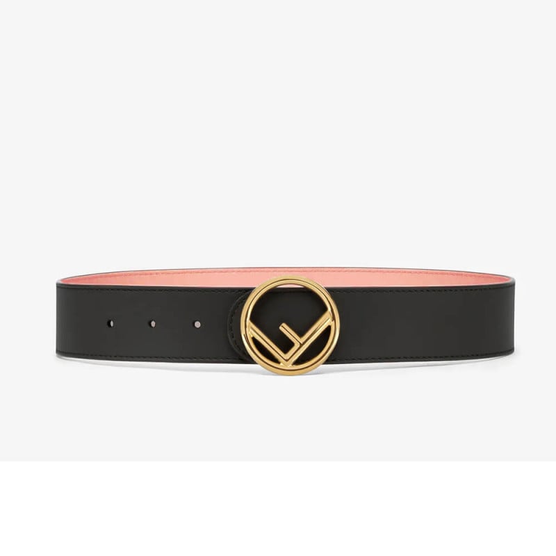 Fendi Reversible 40mm Round Buckle Belt 8C0579 Black / Pink view 2