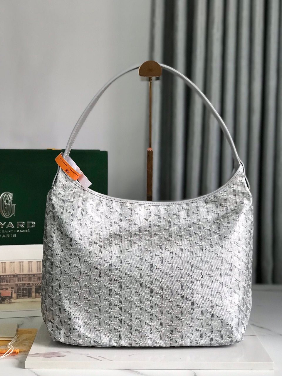 Goyard Hobo Boheme 42Cm Light Grey Canvas view 2