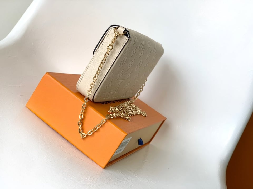 Louis Vuitton Felicie Pochette Bag Cream 21Cm view 5