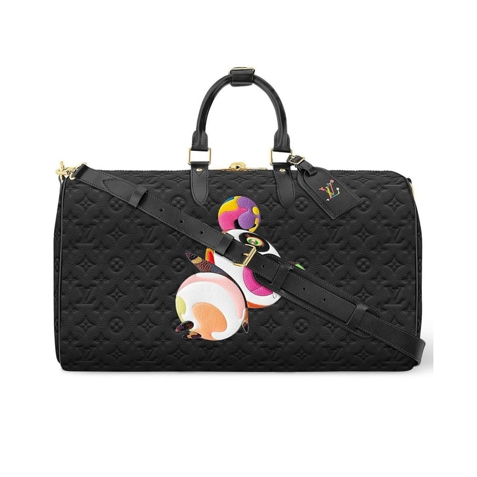 Louis Vuitton X Takashi Murakami Keepall Black 50Cm view 2
