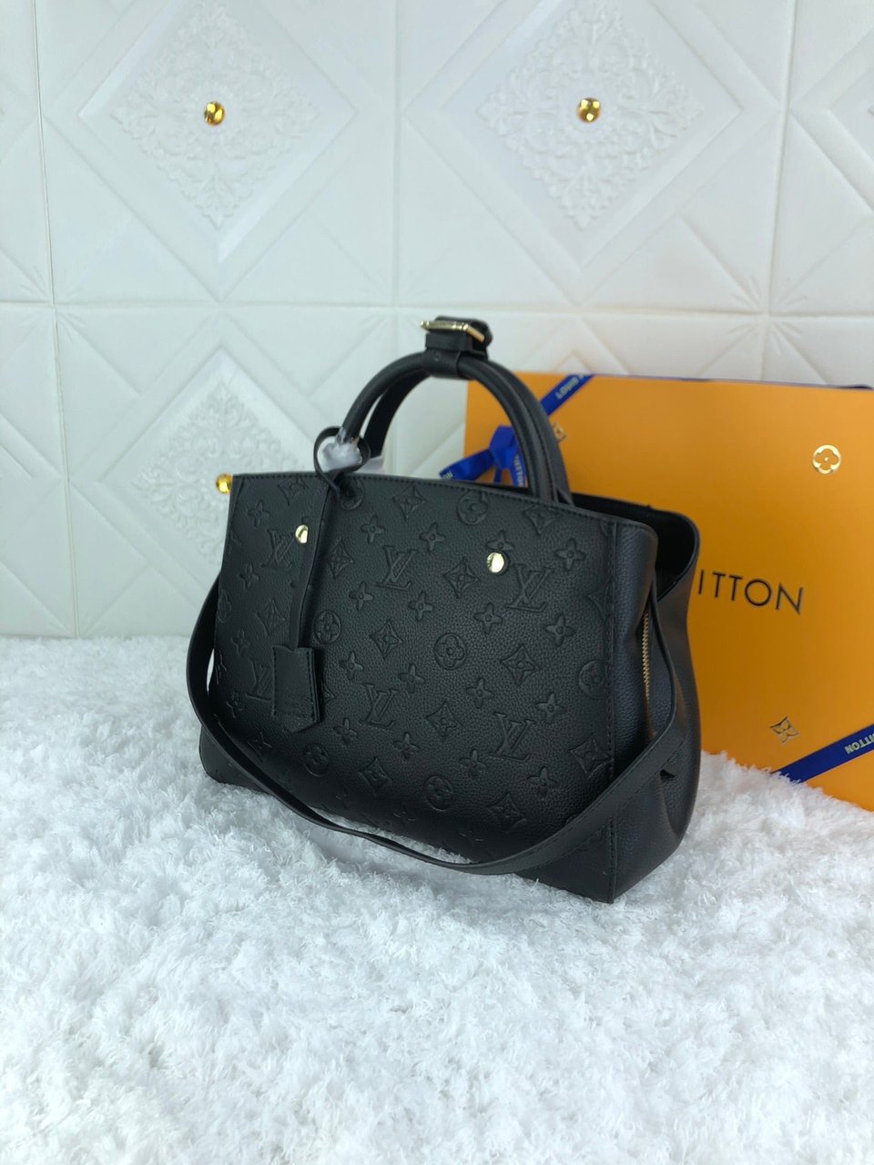 Louis Vuitton Montaigne Bb Empreinte Noir Black 33Cm view 7