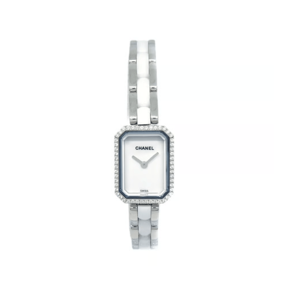 Chanel Première Ceramic Diamond Watch White Dial view 2