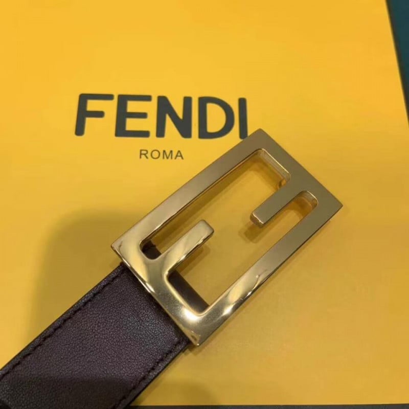Fendi Baguette 30mm FF Buckle Belt 8C05311 Dzrk Coffee view 4