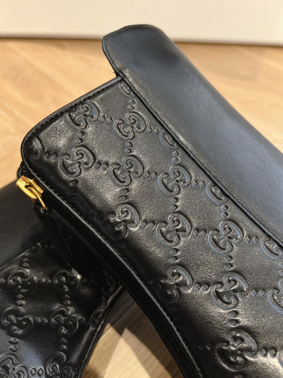 Gucci Leather Ankle Boots Black view 4