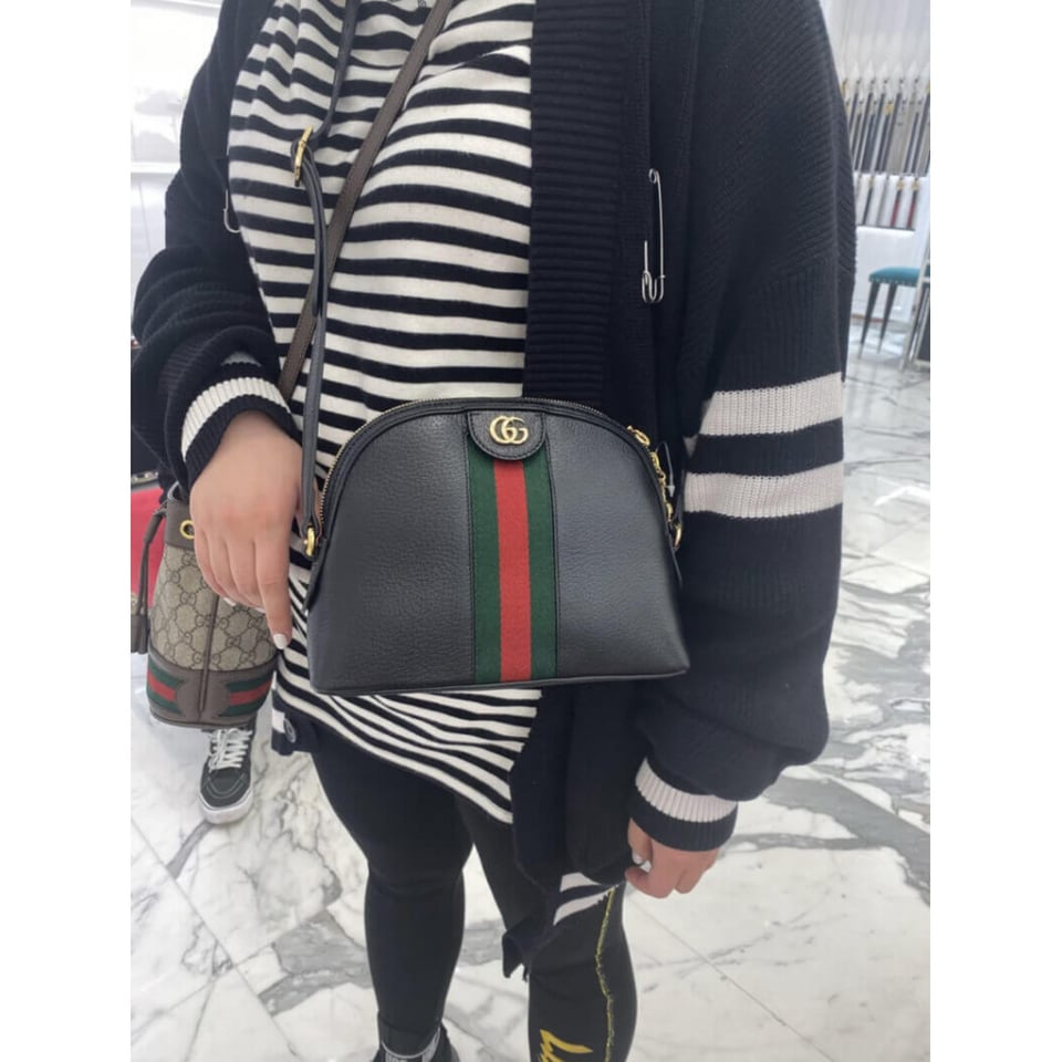 Gucci Ophidia Small Shoulder Bag in Black Leather view 6