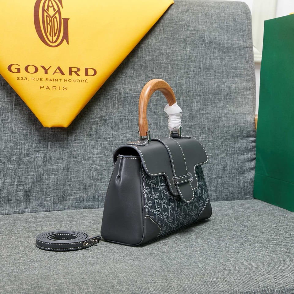Goyard Saigon Souple Mini Bag Grey Canvas 20cm view 4