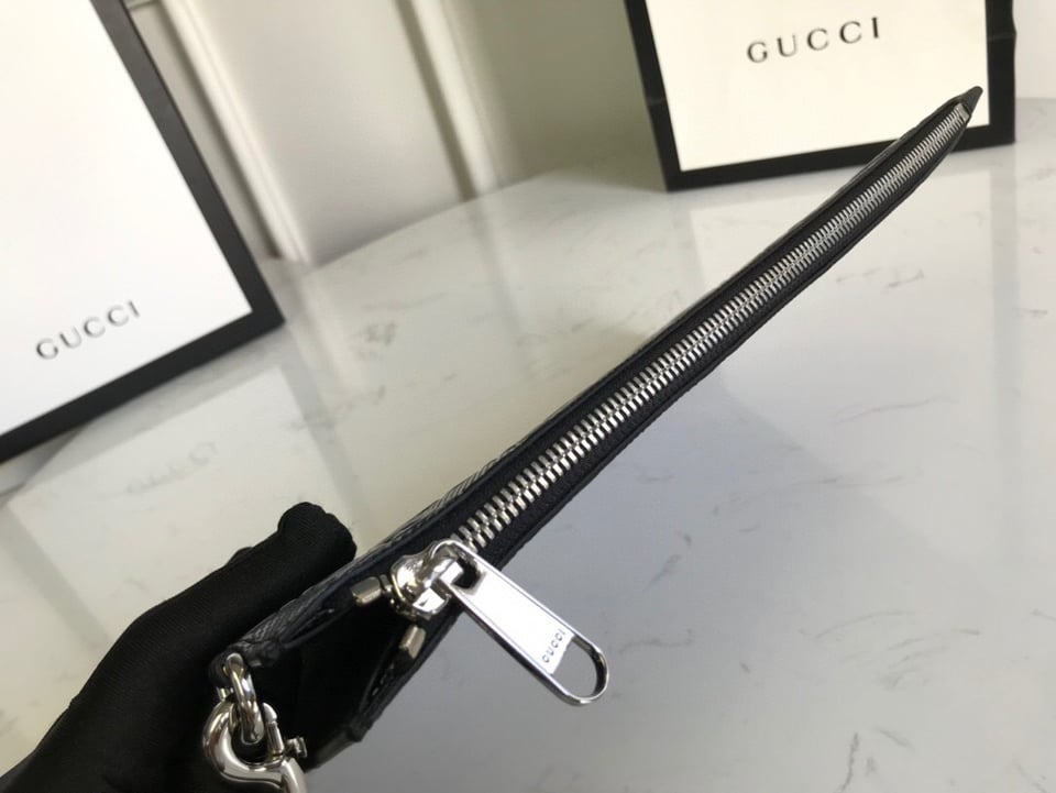 Gucci GG Embossed Pouch Black 12in/31cm For Men view 6