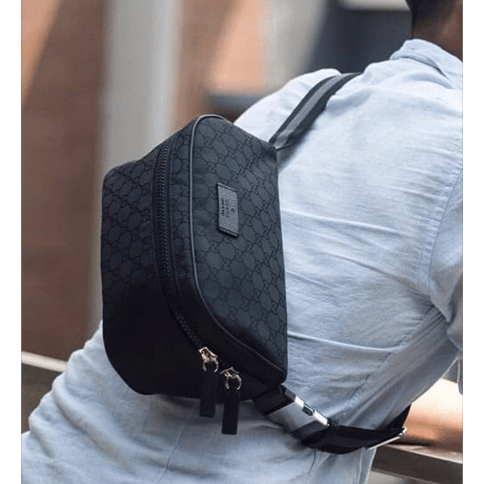 Gucci GG Guccissima Nylon Waist Crossbody Bag view 6