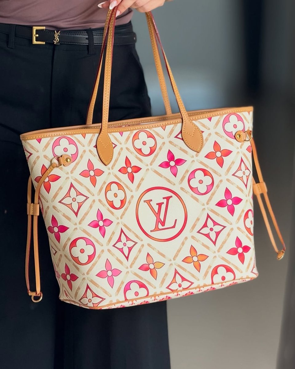 Louis Vuitton By The Pool Neverfull MM Tote Bag Coral 31cm M25317 view 5