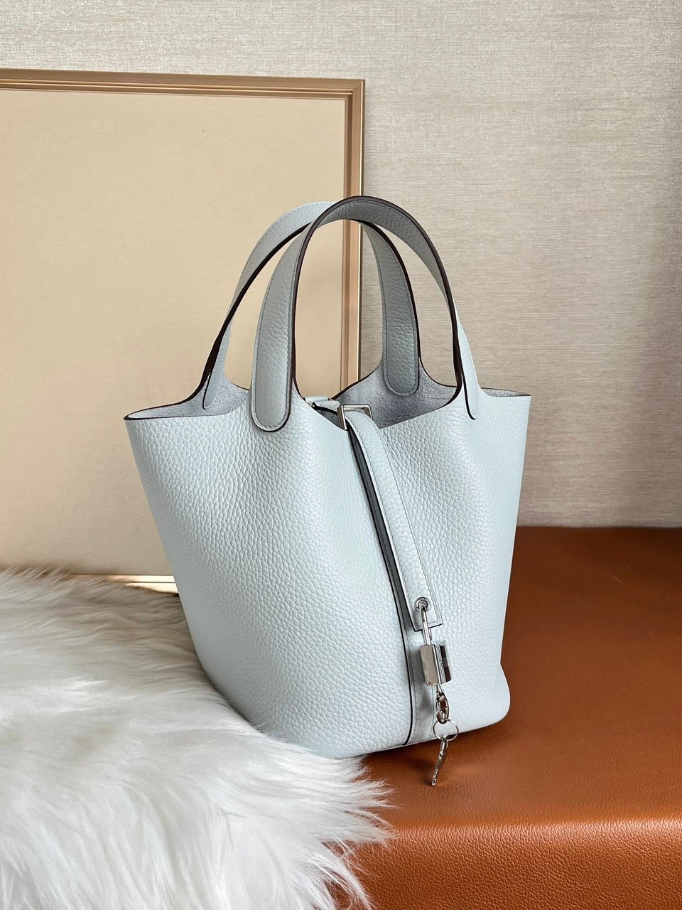 Hermes Picotin Lock 18Cm Gris Pale view 8