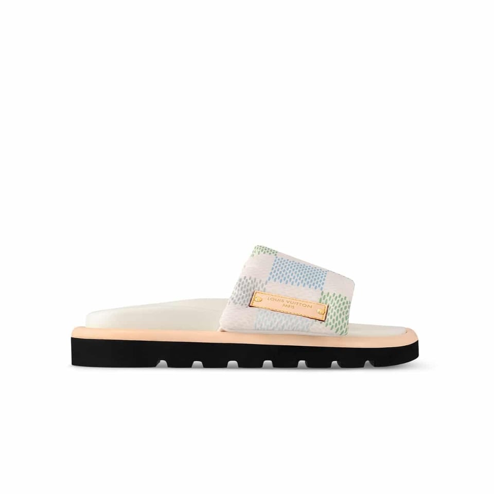 Louis Vuitton Pool Pillow Flat Comfort Mule Sandals Light Blue 1Actwm view 2