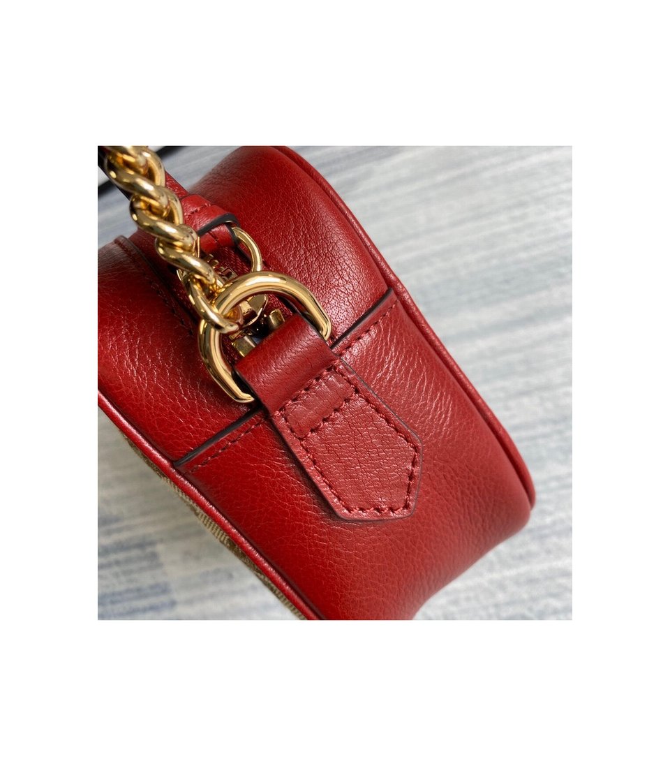 Gucci GG Canvas Matelasse Mini Bag Red view 9