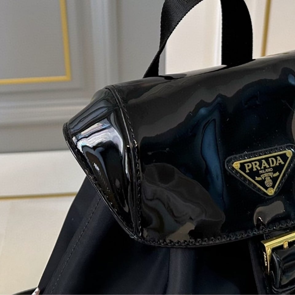 Prada Women Re Nylon And Brushed Backpack Black 27Cm view 5
