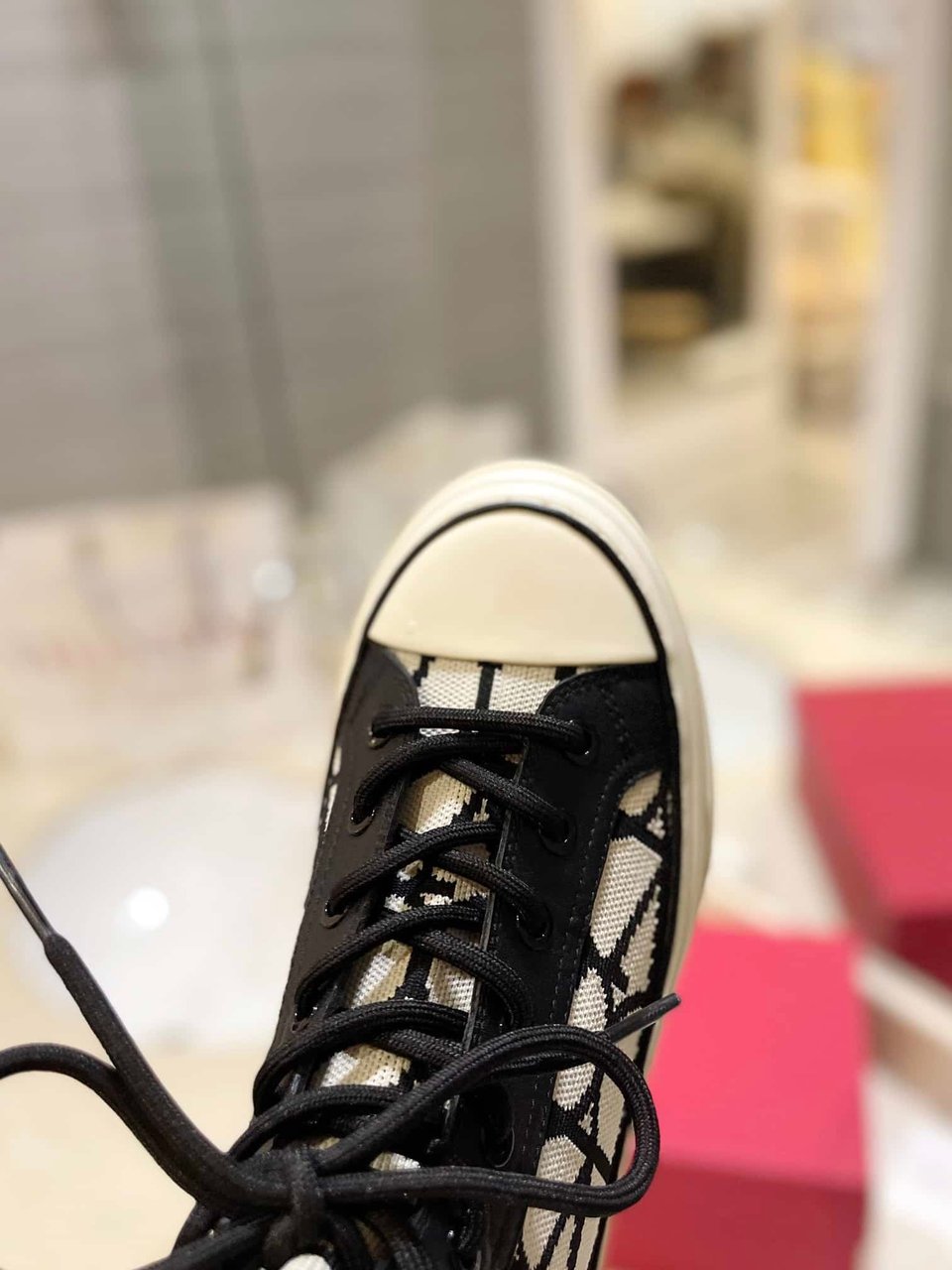 Valentino Garavani Toile Iconographe Socks Sneakers White view 6