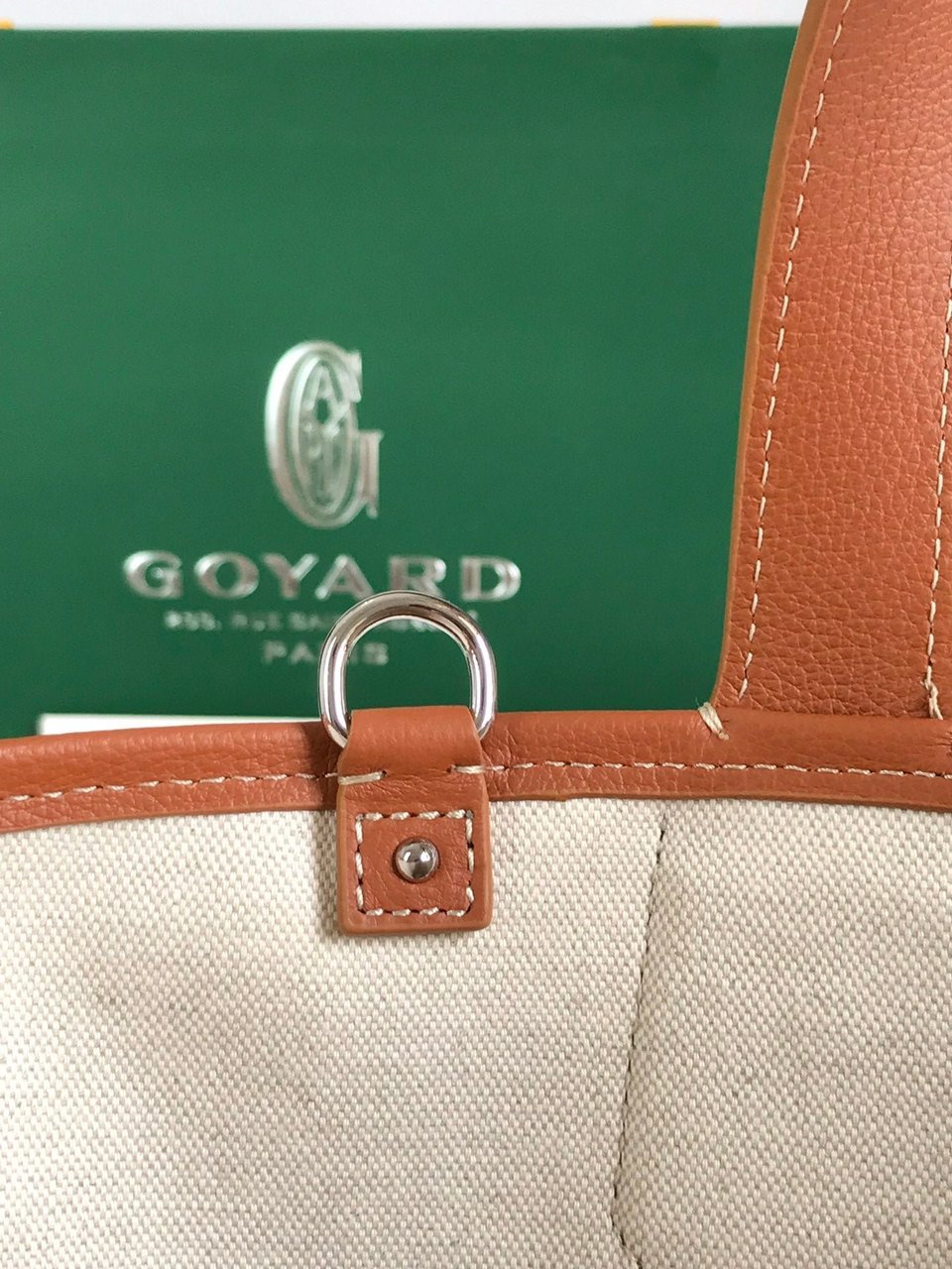 Goyard Small Belharra 24 Cm Black Goyardine Canvas And Tan Lambskin view 7