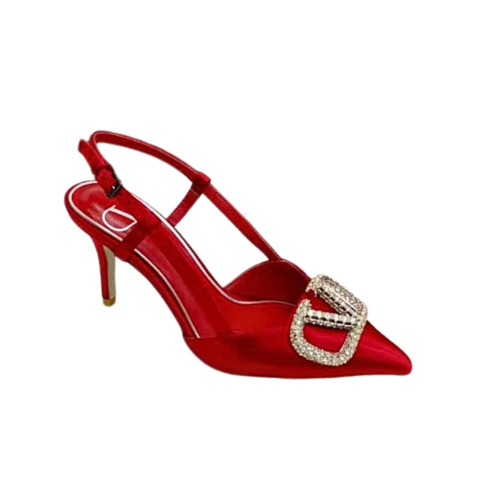Valentino Garavani Vlogo Signature Patent Slingback Pump Red view 2